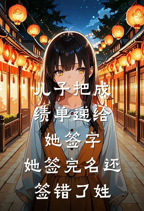 儿子把成绩单递给她签字，她签完名还签错了姓