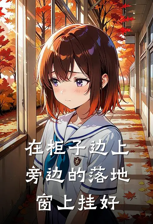在柜子边上旁边的落地窗上挂好